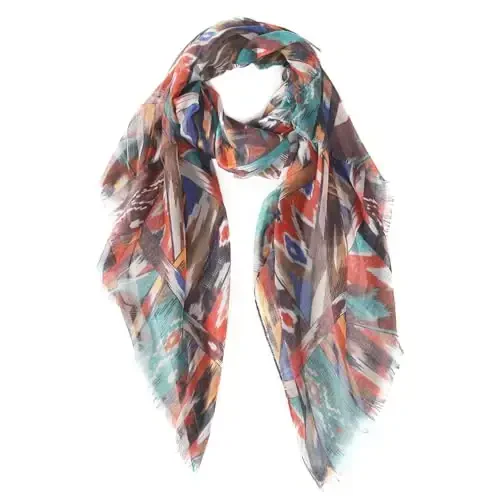 MELIFLUOS DESIGNED IN SPAIN Scarf for Women Lightweight Geometric Fashion For Summer Fall Scarves Shawl Wraps - MODAZONE