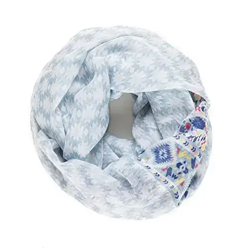 MELIFLUOS DESIGNED IN SPAIN Scarf for Women Lightweight Geometric Fashion For Summer Fall Scarves Shawl Wraps - 3