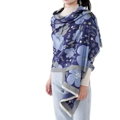 MELIFLUOS DESIGNED IN SPAIN Women's Fashion Scarves Long Shawl Cardigan Wrap Large Warm Long Scarves - 3