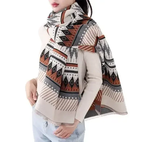 MELIFLUOS DESIGNED IN SPAIN Women's Fashion Scarves Long Shawl Cardigan Wrap Large Warm Long Scarves - 2