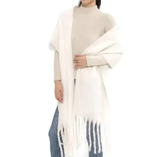 MELIFLUOS DESIGNED IN SPAIN Women's Fashion Scarves Long Shawl Cardigan Wrap Large Warm Long Scarves - 2