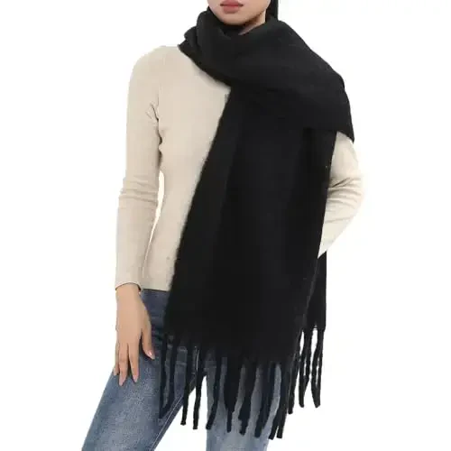 MELIFLUOS DESIGNED IN SPAIN Women's Fashion Scarves Long Shawl Cardigan Wrap Large Warm Long Scarves - 3