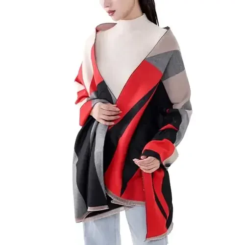 MELIFLUOS DESIGNED IN SPAIN Women's Fashion Scarves Long Shawl Cardigan Wrap Large Warm Long Scarves - 1