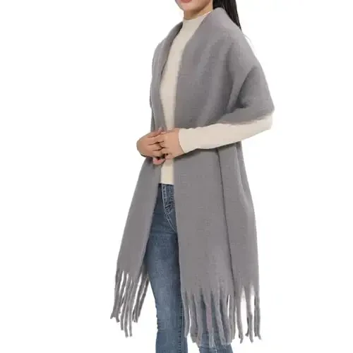 MELIFLUOS DESIGNED IN SPAIN Women's Fashion Scarves Long Shawl Cardigan Wrap Large Warm Long Scarves - 2