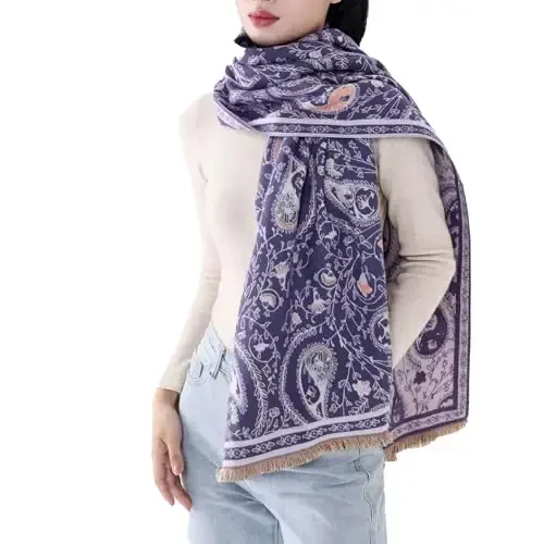 MELIFLUOS DESIGNED IN SPAIN Women's Fashion Scarves Long Shawl Cardigan Wrap Large Warm Long Scarves - 2