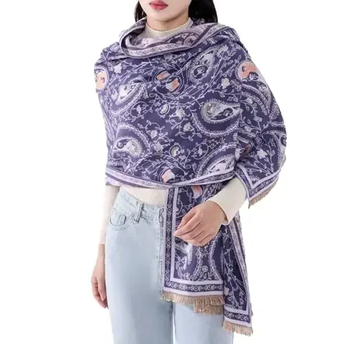 MELIFLUOS DESIGNED IN SPAIN Women's Fashion Scarves Long Shawl Cardigan Wrap Large Warm Long Scarves - 4