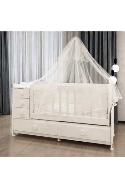 Melina Luxury Sleep Set Crib Combo - Sleep Set White - Modazone