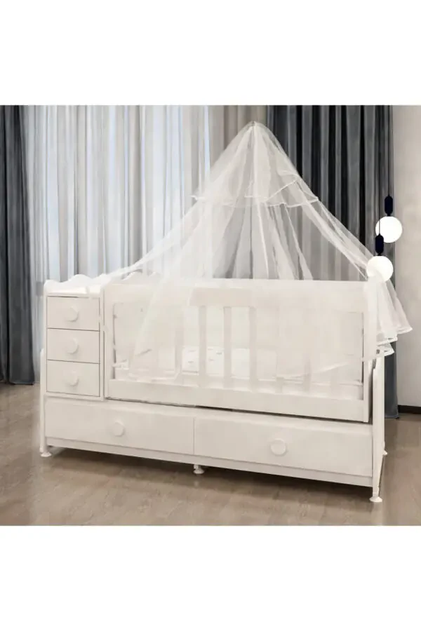 Melina Luxury Sleep Set Crib Combo - Sleep Set White - 1