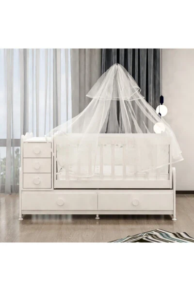 Melina Luxury Sleep Set Crib Combo - Sleep Set White - Modazone (1)