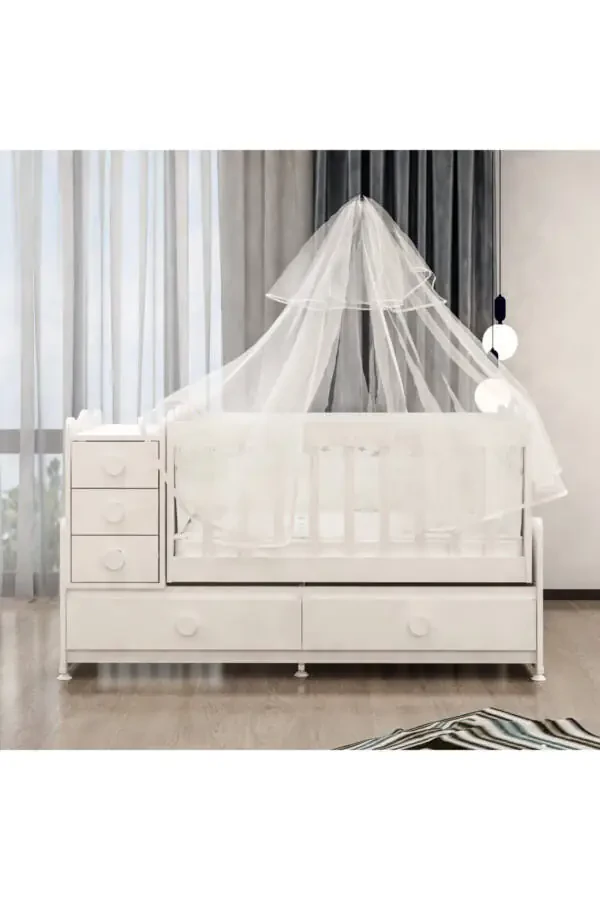 Melina Luxury Sleep Set Crib Combo - Sleep Set White - 2