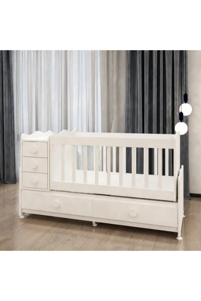 Melina Luxury Sleep Set Crib Combo - Sleep Set White - 4