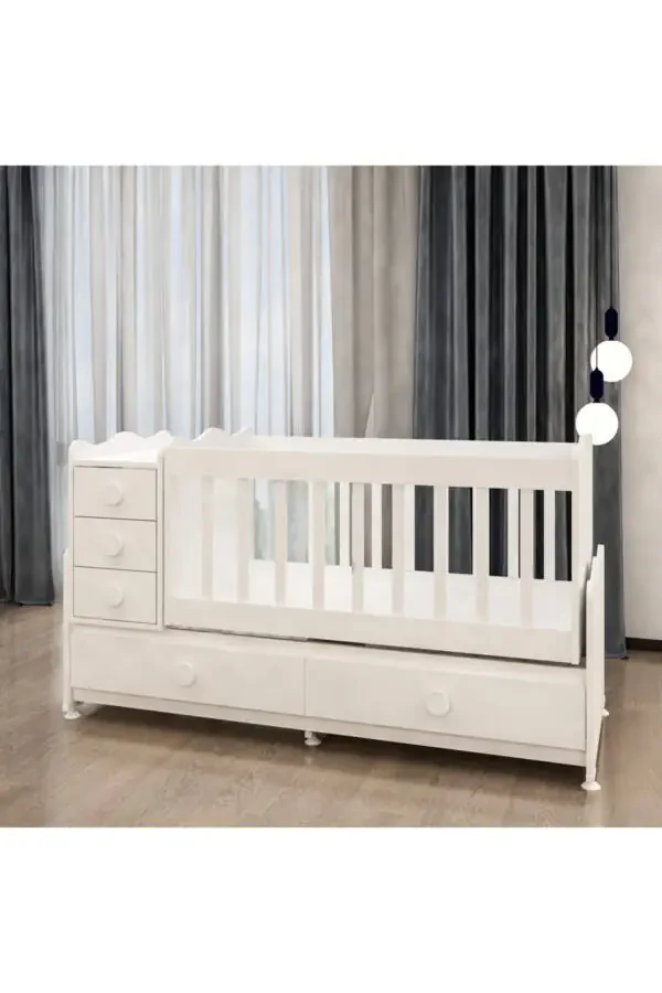 Melina Luxury Sleep Set Crib Combo - Sleep Set White - 4