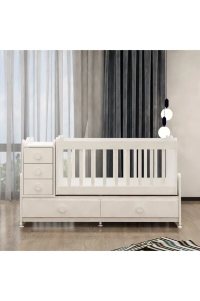 Melina Luxury Sleep Set Crib Combo - Sleep Set White - 5