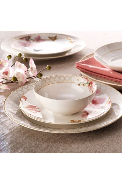 Melina Porcelain Dinner Set - 24 Pieces - Cream - SCHAFER (1)