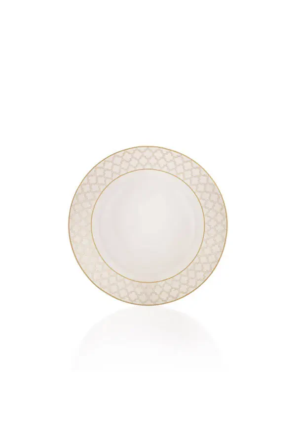 Melina Porcelain Dinner Set - 24 Pieces - Cream - 6