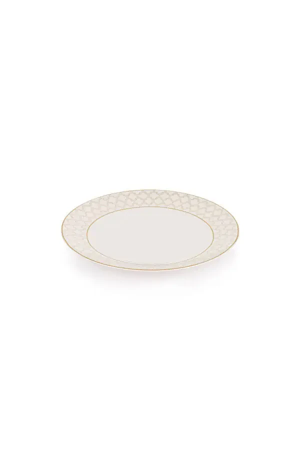 Melina Porcelain Dinner Set - 24 Pieces - Cream - 7