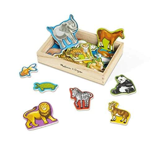 Melissa & Doug Wooden Animal Magnets Set (20 Pieces) – Farm, Zoo & Pet Fridge Magnets in Storage Box – Montessori Preschool Learning Toys for Toddlers & Kids Ages 2+ - FSC-Certified - 24 months - 4 years