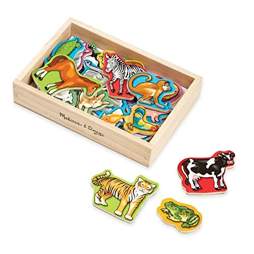 Melissa & Doug 20 Wooden Animal Magnets in a Box - FSC Certified - 9