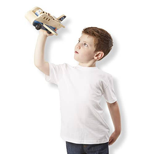 Melissa & Doug Wooden Airplane Play Set with 4 Play Figures and 4 Suitcases - 1