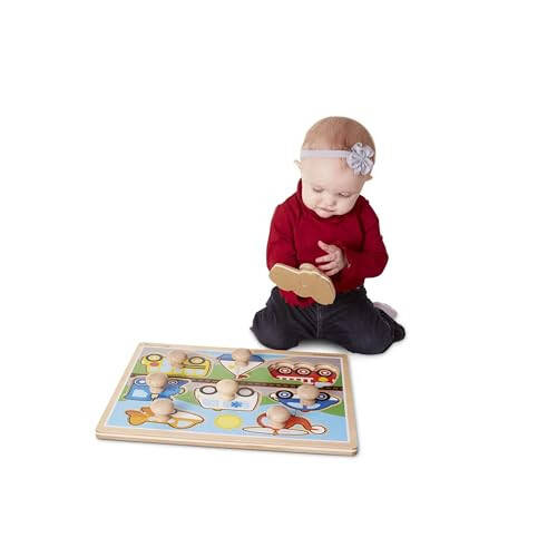 Melissa & Doug Araçlar Dev Düğmeli Ahşap Puzzle (8 Parça) - 3