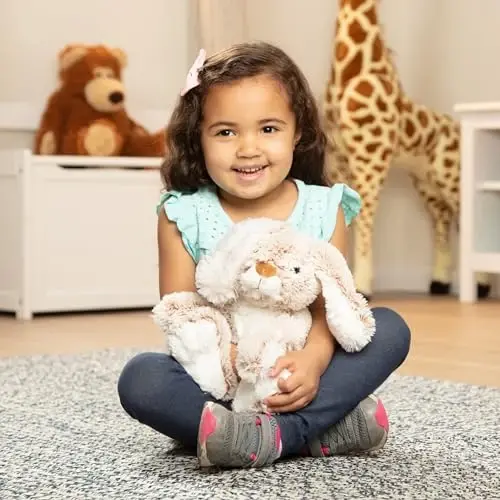 Melissa & Doug Burrow Bunny quyon plush o'yinchoq (9 dyuym) - 3