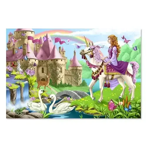 Melissa & Doug Fairy Tale Castle Jumbo Jigsaw Floor Puzzle (48 pcs, 2 x 3 feet) - FSC Certified 