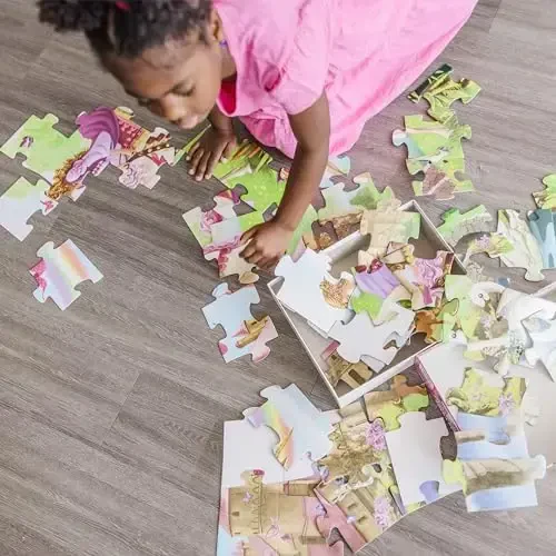 Melissa & Doug Fairy Tale Castle Jumbo Jigsaw Floor Puzzle (48 pcs, 2 x 3 feet) - FSC Certified - 3