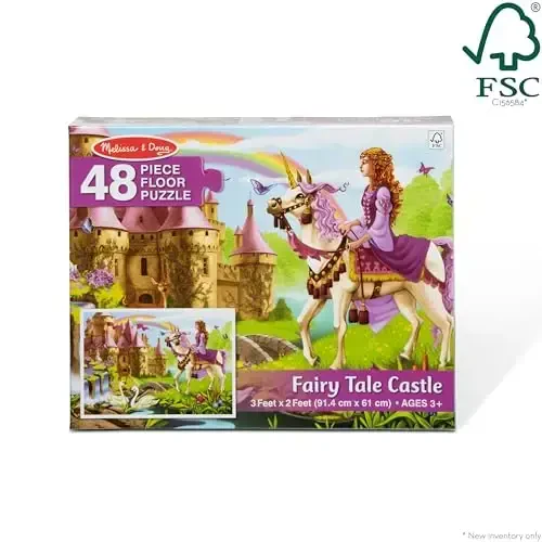 Melissa & Doug Fairy Tale Castle Jumbo Jigsaw Floor Puzzle (48 pcs, 2 x 3 feet) - FSC Certified - 6