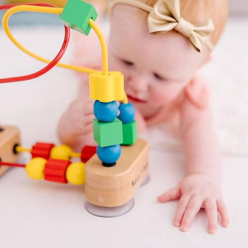 Melissa & Doug İlk Boncuk Labirenti - Ahşap Eğitici Oyuncak 4.2 x 7 x 8.6 inç; 1.3 pound - 43