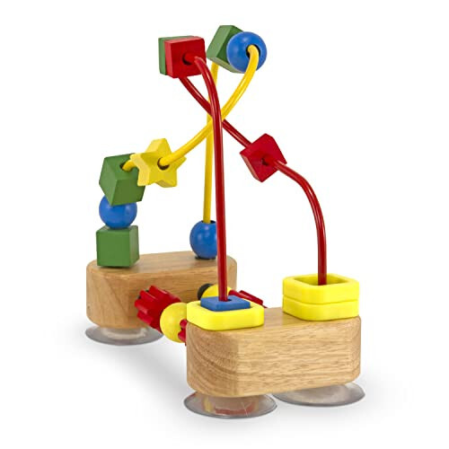 Melissa & Doug İlk Boncuk Labirenti - Ahşap Eğitici Oyuncak 4.2 x 7 x 8.6 inç; 1.3 pound - 35