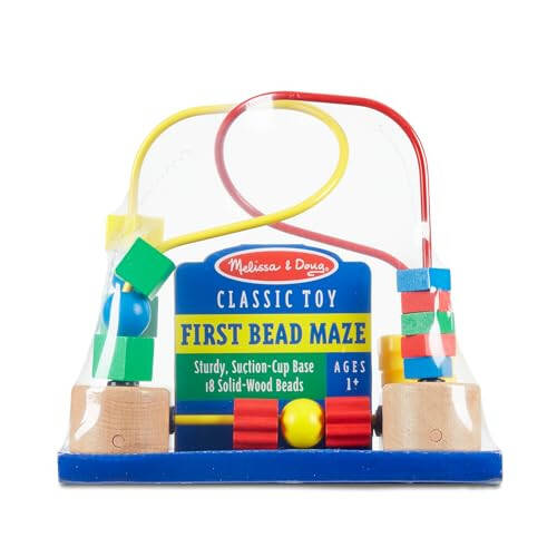 Melissa & Doug İlk Boncuk Labirenti - Ahşap Eğitici Oyuncak 4.2 x 7 x 8.6 inç; 1.3 pound - 4