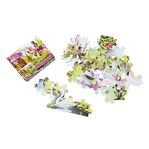 Melissa & Doug Fairy Tale Castle Jumbo Jigsaw Floor Puzzle (48 pcs, 2 x 3 feet) - FSC Certified - 4