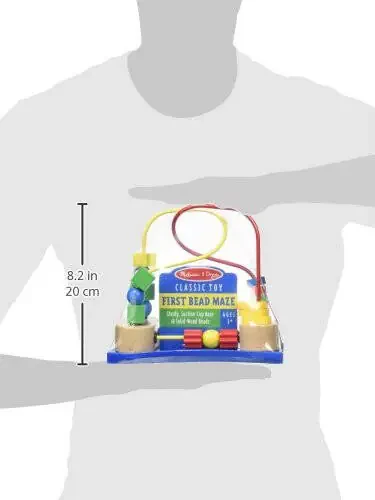 Melissa & Doug Первый бисерный лабиринт - Деревянная развивающая игрушка 4,2 x 7 x 8,6 дюйма; 1,3 фунта - 1