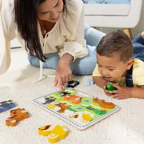 Melissa & Doug Pets yog'och jumboq (8 dona), 2 yosh va undan katta bolalar uchun ta'limiy ekranlarsiz mashg'ulot - 5