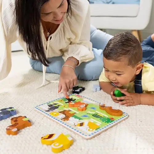 Melissa & Doug Pets yog'och jumboq (8 dona), 2 yosh va undan katta bolalar uchun ta'limiy ekranlarsiz mashg'ulot - 5