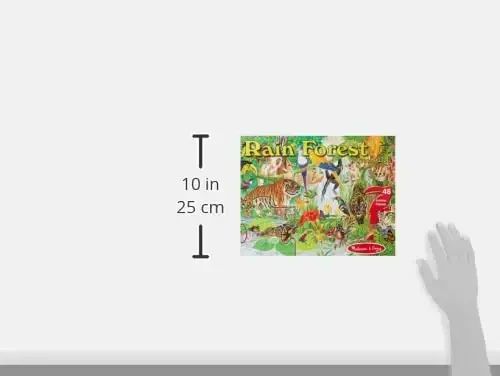 Melissa & Doug Rainforest Floor Puzzle, 48 pc Jumbo Jigsaw Puzzle, Toddler, maktabgacha yoshdagi bolalar va 3+ yoshdagi bolalar uchun ta'limiy ekransiz faoliyat (2 x 3 fut) - FSC sertifikatlangan - 3