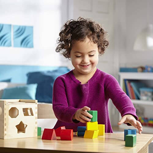 Melissa & Doug Şekil Sıralama Küpü - Klasik Ahşap Oyuncak 12 Şekil - 29