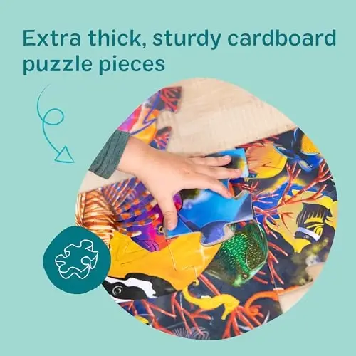 Melissa & Doug Underwater Ocean Floor Puzzle, 48 pc Jumbo Jigsaw Puzzle, Educational Screen Free Activity for Toddler, Preschoolers and Kids Ages 3+ (2 x 3 Feet) - FSC Certified - 3