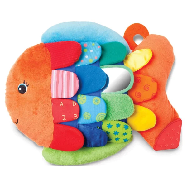 Melissa & Doug Flip Fish Soft Baby Toy Sensory Tummy Time Toys, Soft Fabric Toy For Babies, Infants- - 1