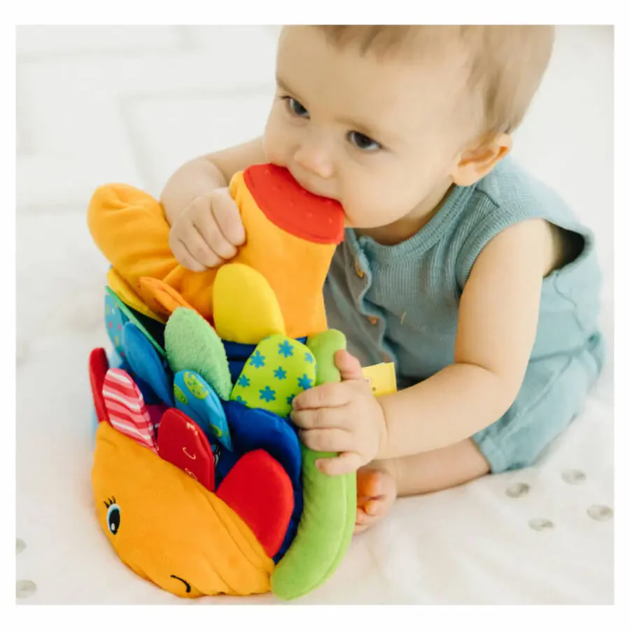 Melissa & Doug Flip Fish Soft Baby Toy Sensory Tummy Time Toys, Soft Fabric Toy For Babies, Infants- - 5
