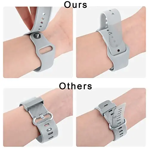 Meliya 20mm 22mm Watch Bands Quick Release Replacement Wristband, 4 Pack Soft Silicone Sport Replacement Straps for Men Women - 4
