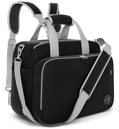 Mellories 4 in 1 Convertible Diaper Bag Tote For Baby Boys and Girls - Converts Into Diaper Backpack, Baby Tote, Stroller Bag and Crossbody Diaper Bag - Black Baby Travel Bag - Gift for Mom 