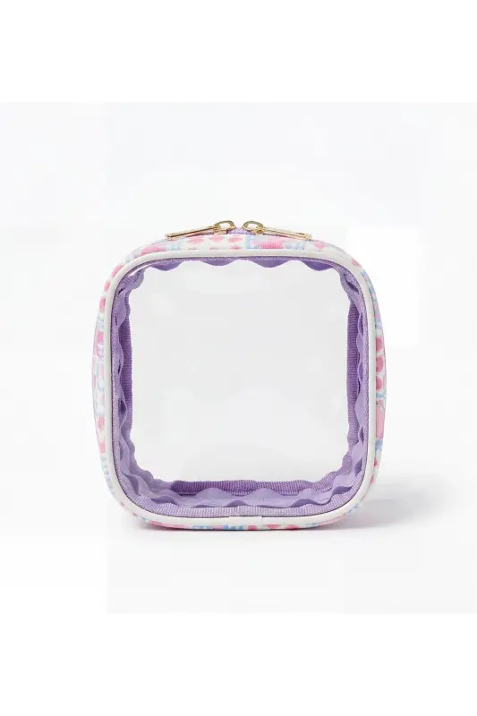 Meloria Çıtır Çiçek Makyaj Çantası - Mini-Mor2 - 3