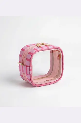 Meloria Pembe Makyaj Çantası - Mini-Pembe7 - BAHELS (1)