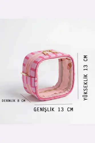 Meloria Pembe Makyaj Çantası - Mini-Pembe7 - 4