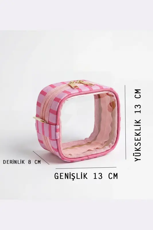 Meloria Pembe Makyaj Çantası - Mini-Pembe7 - 4