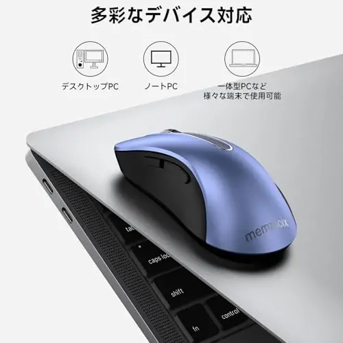 memzuoix 2.4G Wireless Mouse, 1400 DPI Mobile Optical Cordless Mouse with USB Receiver, Portable Computer Mice Wireless Mice for Laptop, PC, Desktop, MacBook, 5 Buttons (Navy Blue) - 4