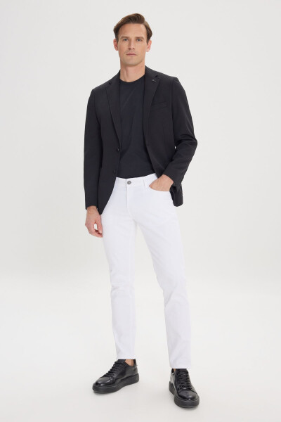 Men Black Slim Fit Narrow Cut Mono Collar Casual Bl - 13