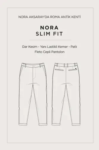 Men Broken White Slim Fit Elastic Waistband Stretc - 8