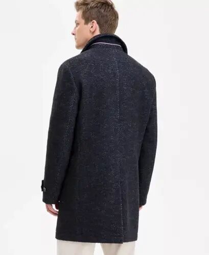 Men Classic Fit Car Coat - Navy Herringbone - TOMMY HILFIGER (1)